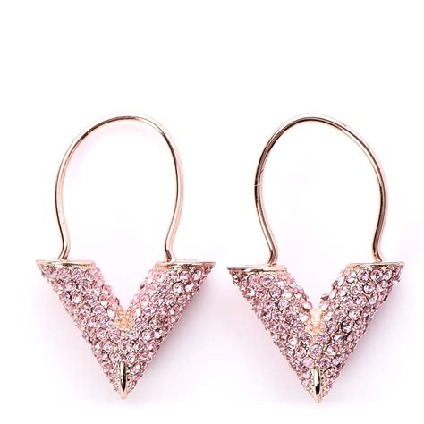 louis vuitton pink gold earrings.